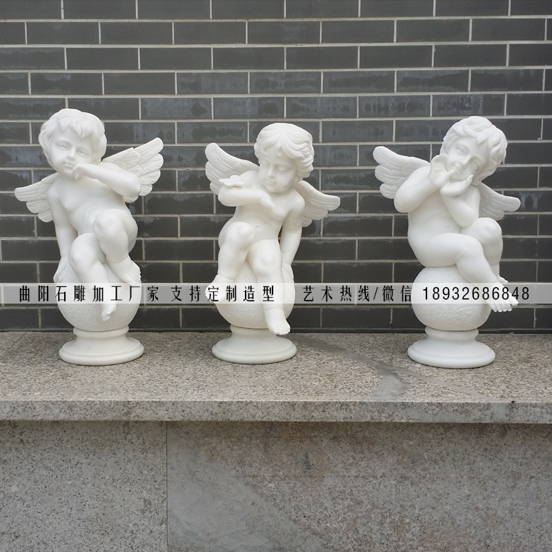 汉白玉石雕人物雕像价格,小天使人物雕像制作厂家,汉白玉小天使雕塑图片大全